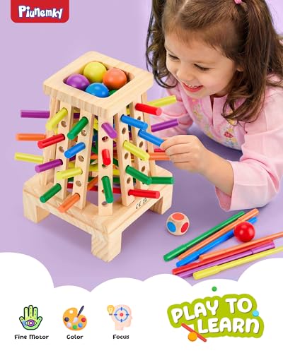 Montessori Wooden Board Game, 36 coloridos palitos para niños miniatura 3