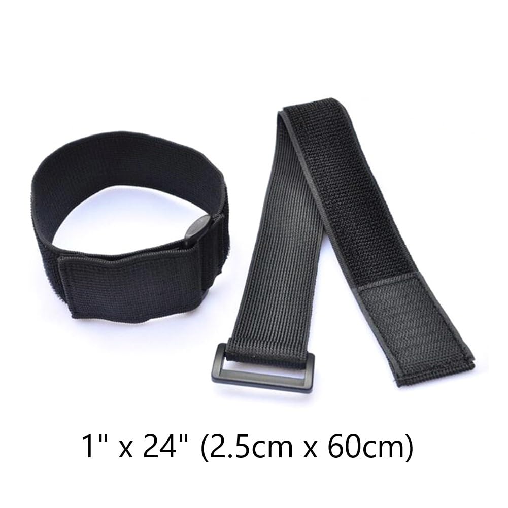Aspire Fascette per cavi riutilizzabili 24" Gancio multiuso regolabile e Loop Cinch Straps Black-100 PCS