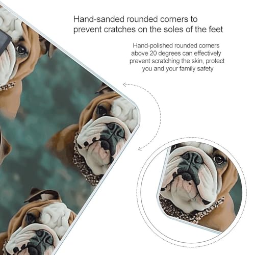 Báscula digital de baño Bulldog inglés con pantalla LCD miniatura 4
