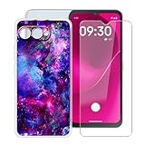 YQINHHME Handyhülle für T-Mobile T Phone 3 (6.58 Zoll) + Gehärtetes Glas Schutzfolie, Stoßfest Silikon Schutzhülle Tasche Superdünne weiches TPU Hülle Hülle für T-Mobile T Phone 3 - W&erschön
