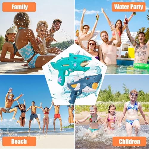 Image of Storio Water Blaster Gun for Kids and Adults, Dinosaur and Shark Modeling Water Guns, Water Gun for Garden Outdoor Parties Summer Pool On The Beach