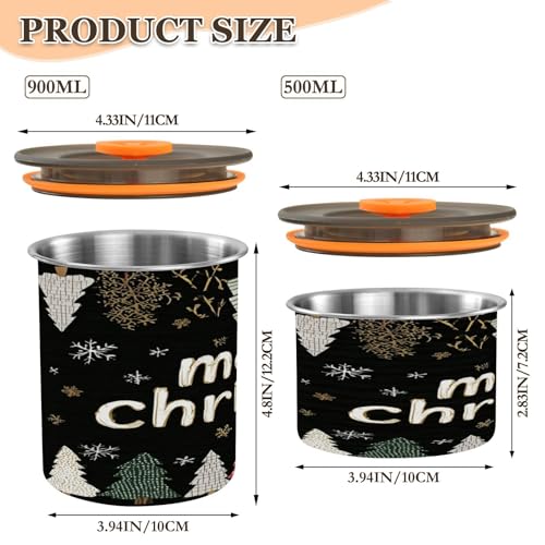 Envase para café acero inoxidable 500ml color navideño miniatura 2
