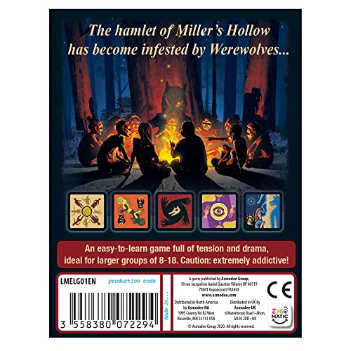 Zygomatic The Werewolves Of Miller's Hollow Party Game | Bluffing And Deduction Strategy Game | Fun Family Game For Kids And Adults | Ages 10+ | 8-18 Players | Average Playtime 30 Minutes | Made #TOP1