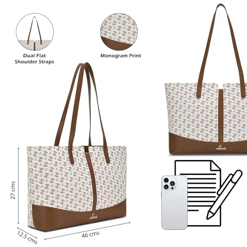 Image of Lavie Women's Mono LL Samara Tote Bag for Women | Tote Handbag for Work | Ladies purse | Stylish Shoulder Bag | Gift for Women