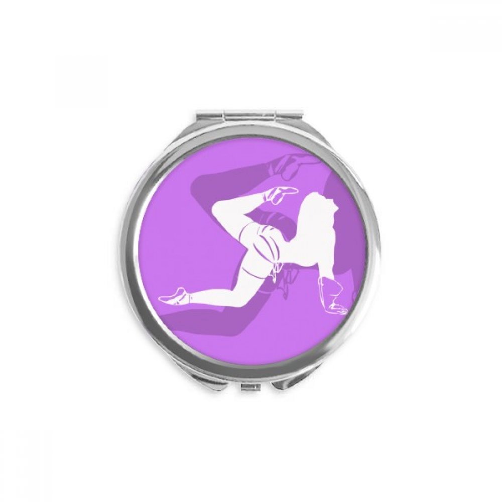 Miroir de poche à offrir motif artistique de femme qui danse miroir compact coloré