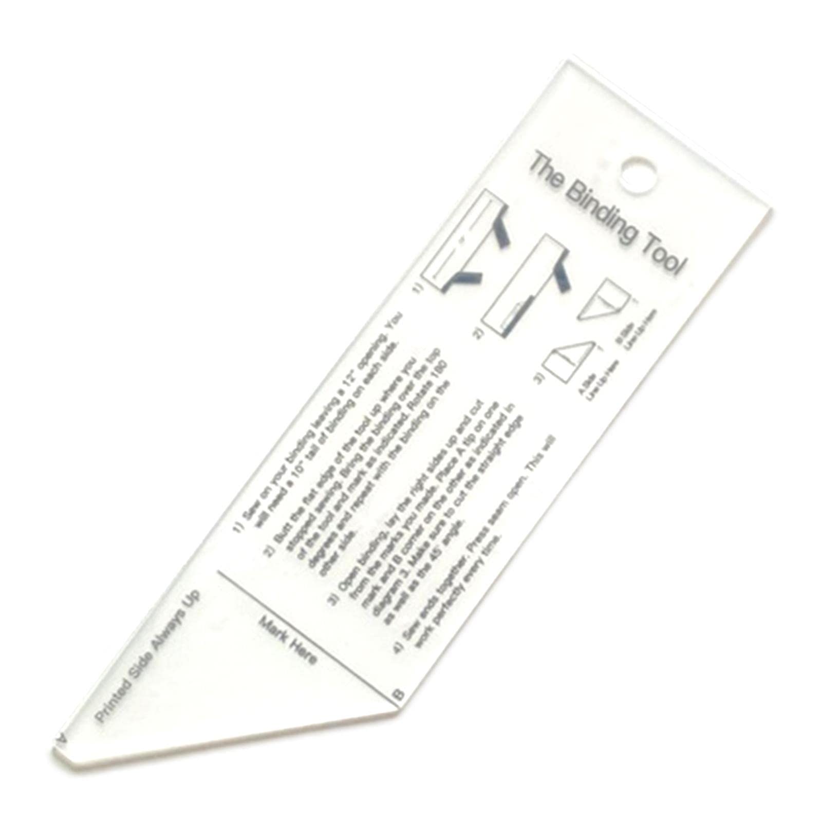F Fityle Acrylic Quilt Binding Tool Template Handy Measurement Ruler Binding Ruler for Precision Quilting