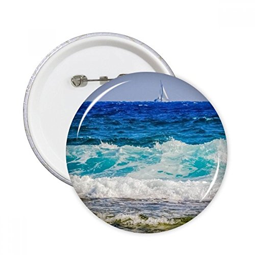 Pins badge bouton rond mer et plage cadeau original pour amateurs de nature lot de 5 pièces