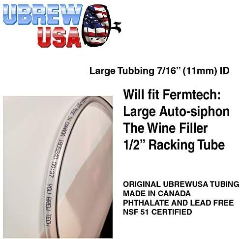 Fermtech 1/2" Large 27" Fast Flow Deluxe Siphoning Kit, Large Auto - Siphon, Wine Bottle Filler, Clamp and Tubing