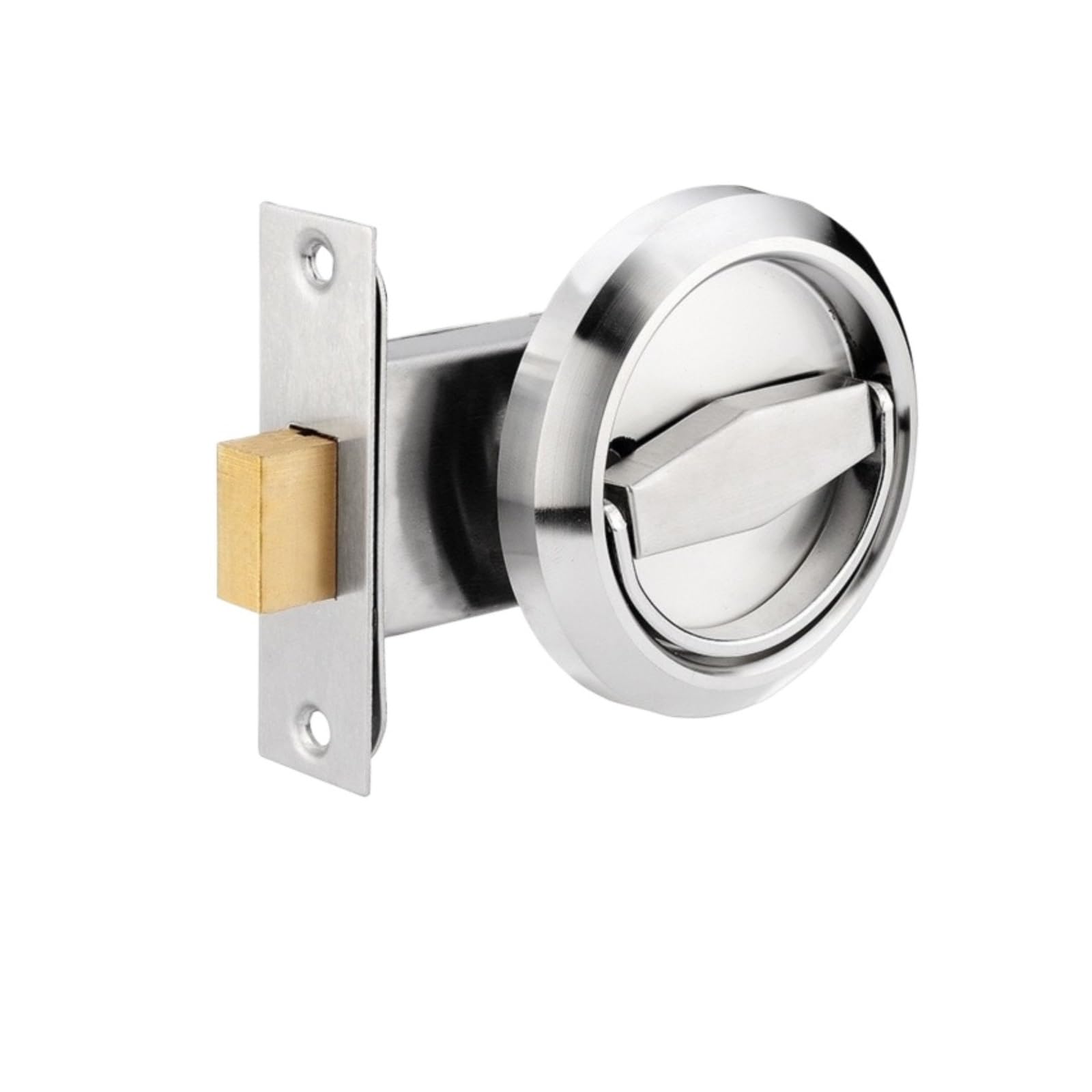 YXINAER Round Recessed Door Lock Stainless Steel Round Handle