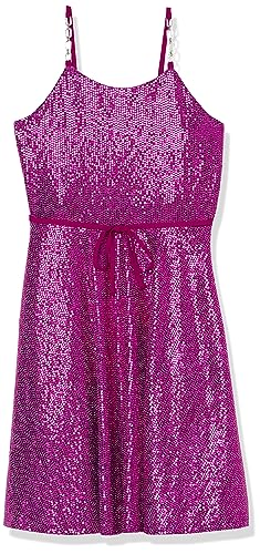 Speechless Girls' Sleeveless Fit and Flare Glitter Party Dress