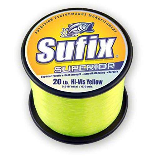Sufix Superior 1/4-Pound Spool Size Fishing Line (Yellow, 15-Pound)