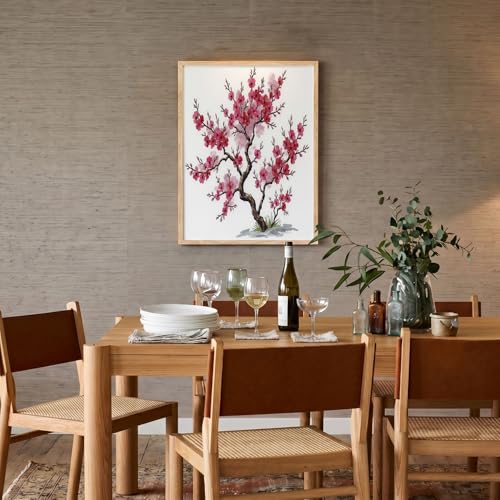Tableau decor murale grand format impression toile prunier en fleurs - 4