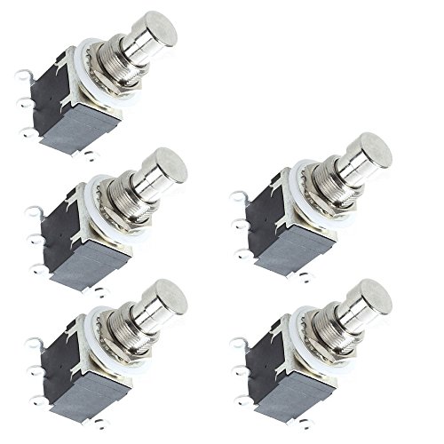 6 pin Mintice 5 X 6Pins DPDT interruttore a pedale momentaneo per la chitarra interruttore AC 250V/2A 125V/4A vero metallo bypass