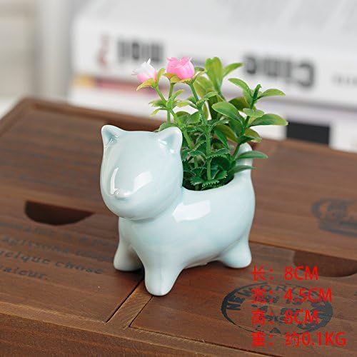 Amazon Xhoposホーム人工花可愛い動物セラミックポットgreen Sik犬装飾フェイク花パーティーと家の装飾ブライダルブーケガーデン装飾 造花 オンライン通販