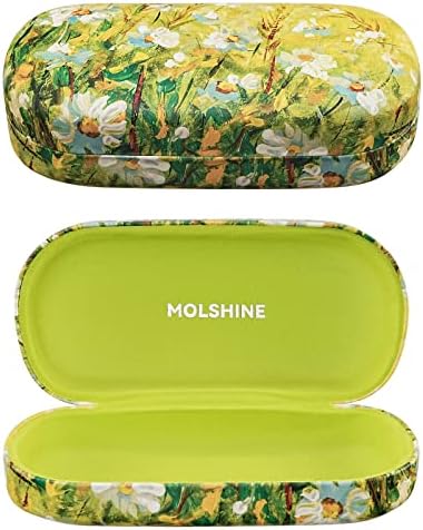 molshine Hard Shell Sunglasses Case,Classic Large Glasses Case for Women Men,Sunglass Eyeglasses