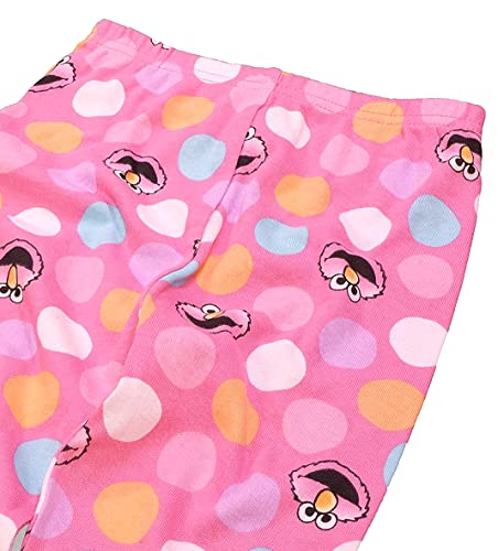 Sesame Street Girls' Snug Fit Cotton Pajamas, E Is For Elmo, Size 4T4