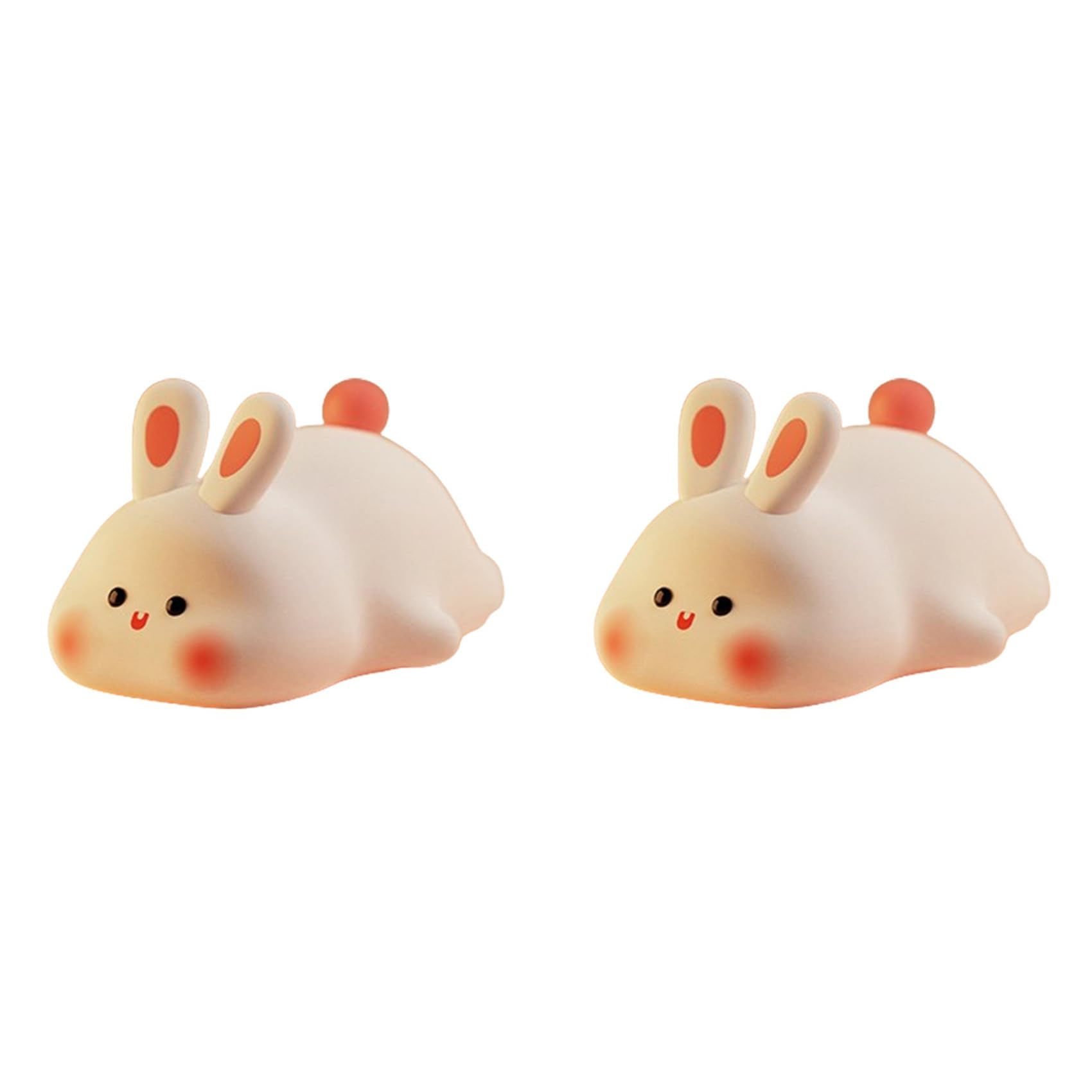 Vjsujehgy 2X Night Light,Cute Silicone Lamp, Dimmable Light Up Bunny, Night Lamp,Rechargeable Bunny Nightlight