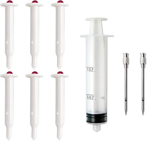 Miniatura 2 de Temporizador desplegable (6 piezas) Inyector de condimentos de plástico (2 onzas)Inyector de sabor con aguja de acero inoxidable 304 y polipropileno