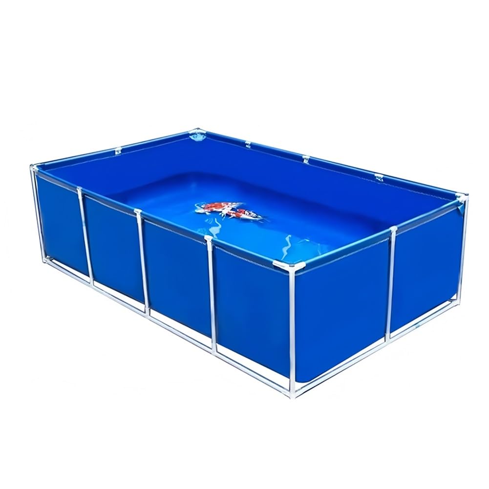Stagno per pesci in tela di PVC con valvola di scarico, piscina pieghevole per acquario per allevamento di koi, irrigazione da giardino, stoccaggio dell'acqua, durevole caratteristica dell'acqua