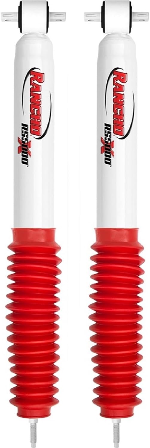Rancho RS5000X Series Set of Front & Rear Shock Absorbers for 2002-2013 Dodge Ram 3500 2WD with 0 Inch Lift | Improves Handling and Performance, Reduces Fade, Built to Last | RS55279 RS55269