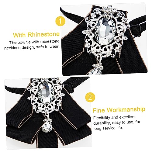 Homoyoyo Rhinestone Bow Tie for Boy Girl Elegant Performance Accessory for Evening Dress and Safe Decor for Stylish for Boy Girl3