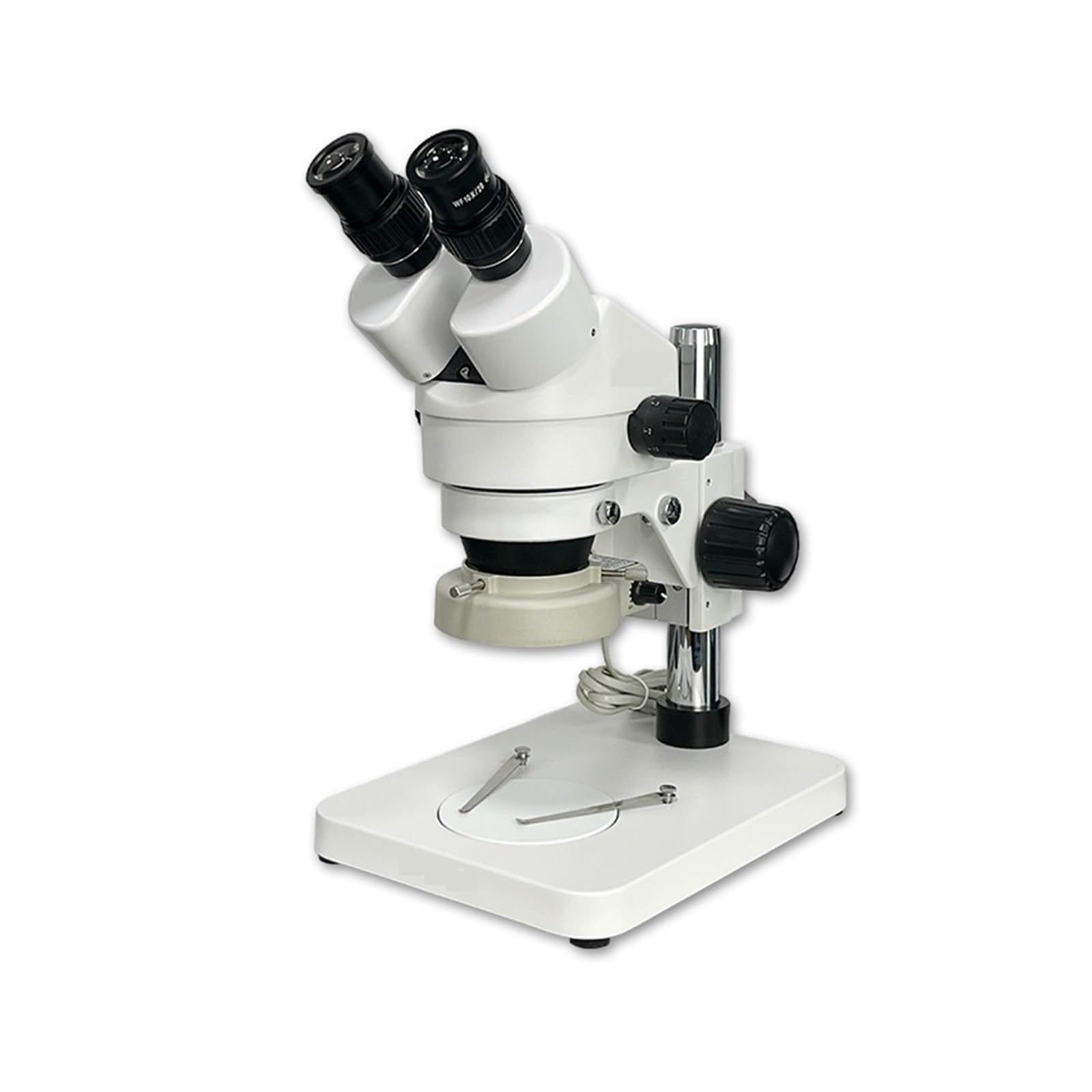 Stereo Binocular Zoom Microscope Professional Microscopes 56-Bulb LED Ring Light Pillar Stand, for Lab Portable microscopes
