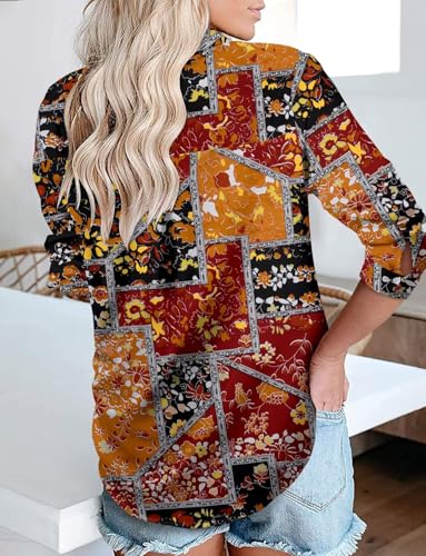 Image of Magritta Long Sleeve Shirts for Women Fashion Button Down Blouse Tops