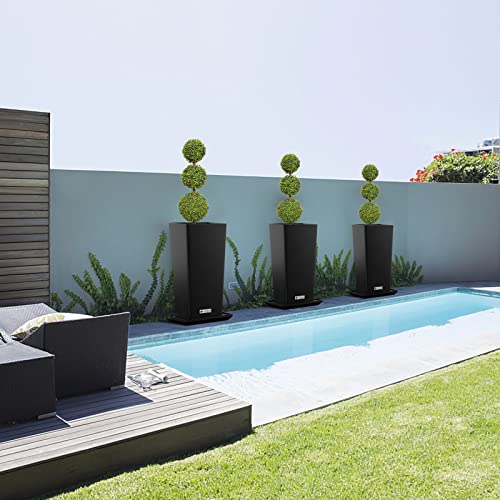 Elevens 28" Outdoor Planter Larger Flower Pots Indoor Modern Tapered Square Outdoor Planter Indoor And Outdoor Flower Pots For Front Door, Patio And Deck（2 Packs） #TOP3