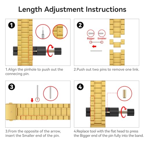 Image of Bestig Compatible with Apple Watch Bands for Men Women 49mm 46mm 45mm 44mm 42mm(Series 3 2 1), Stainless Steel Metal Business Wristband Strap for iWatch Ultra Series 11 10 9 8 7 6 SE 5 4, Gold