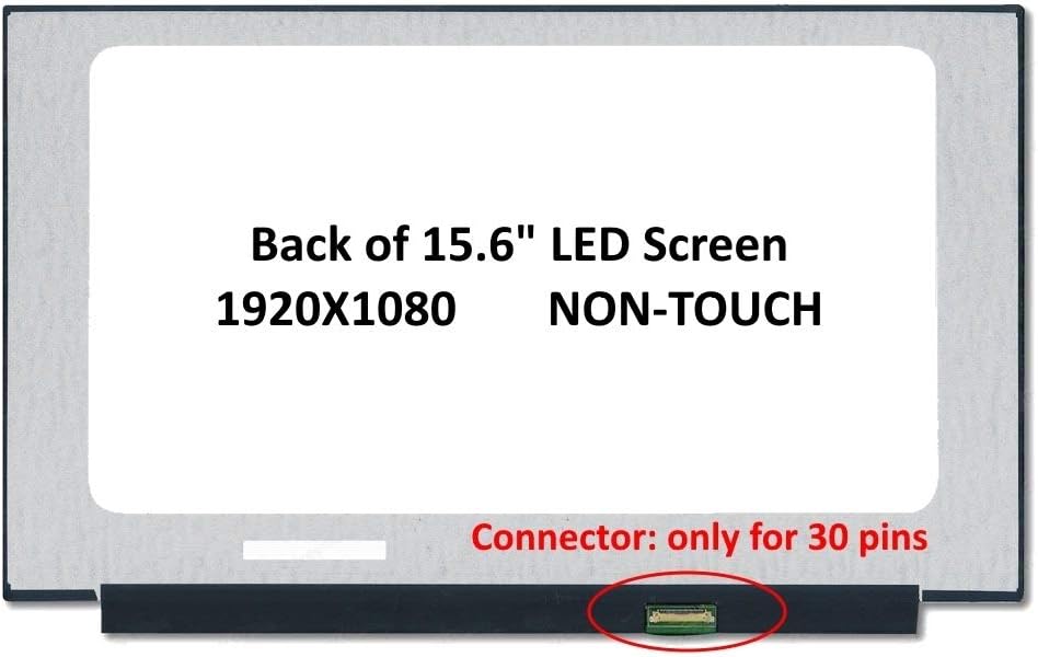 Tech New 15.6" Screen Compatible with N156HGA-EA3 Also fit NT156FHM-N51, NT156FHM-N62, NT156FHM-N61 (No Bracket) 1920X1080 Slim Matte 30 pin Without Bracket
