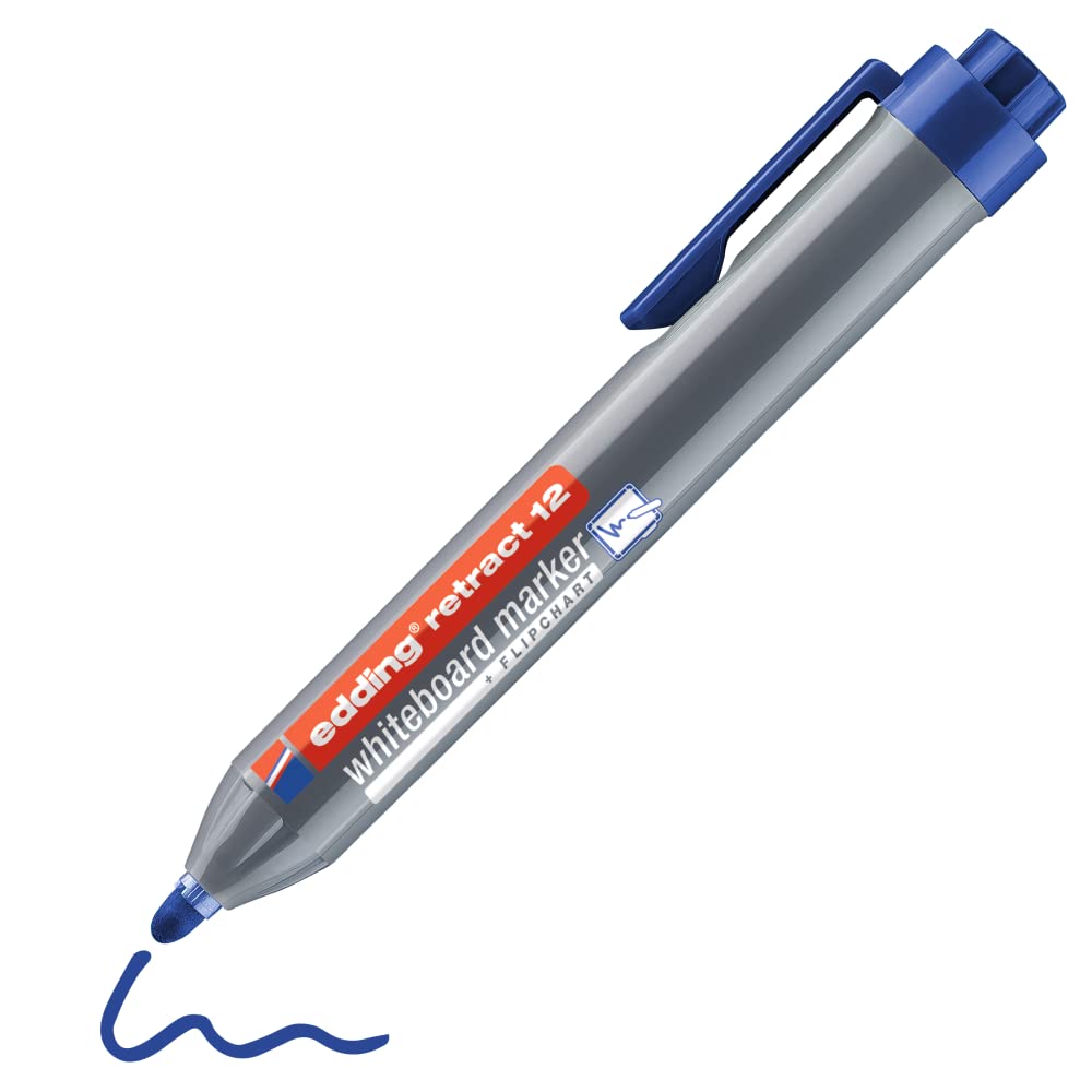 Edding Retractable Whiteboard Marker Pen - Blue