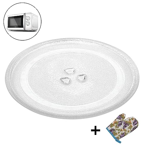 Microwave Glass Plate Replacement, 12.4\"/315mm Universal Microwave Glass Turntable Round Plate Cooking Tray Replacement Accessories