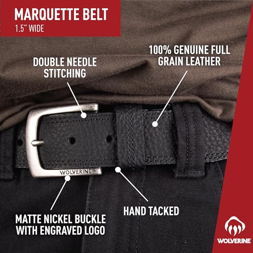 Image of Wolverine Full Grain Leather | Workwear | Heavy Duty | Durable | Everyday | Classic | Casual | Metal Buckle