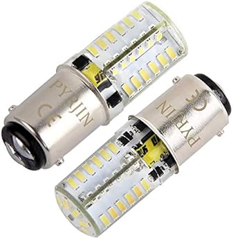 Foto di PYRJIN Ba15d Led Lampadina 12V, Doppio Contatto Baionetta Sbc, 5W Equivalenti A 35W Bulbo Alogeno, Bianco Freddo 6000K, In Silicone Le Rende Per Del Camper, Barca, Roulotte Illuminazione. (2 Pz)
