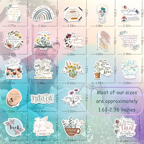 Werlla YS-01 100Pcs Christian Stickers,Bible Stickers For Water Bottles,Waterproof Jesus Stickers, Bible Verse Stickers For Laptops, Phone Cases,Scrapbooks Vinyl Stickers Religious Verses thumb #3
