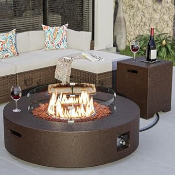concrete patio with fire pit