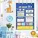 Alphabet Learning Pocket Chart, All About Letter Pocket Chart, ABC Letter Tracing & Sound Recognition Activity Wall Chart for Toddlers, Preschool & Homeschool Classroom Must Haves