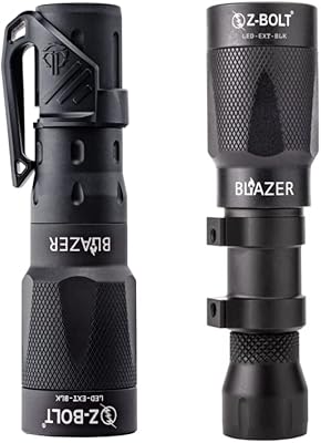 Z-BOLT Blazer 18350 LED, Rifle Mounted Light & Hand Carry Flashlight Package (BLK)