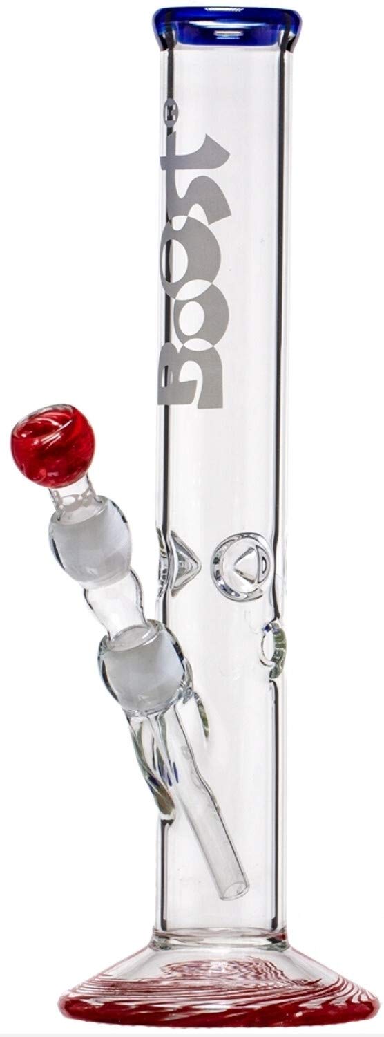 Boost Wasserpfeife, EIS-Bong, Eis-Bong Boost Logo 'Red Swirl' | 38,0 x 5,0cm