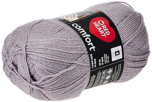 Image of RED HEART E707D.5002 Comfort Shimmers Yarn, Grey Silver