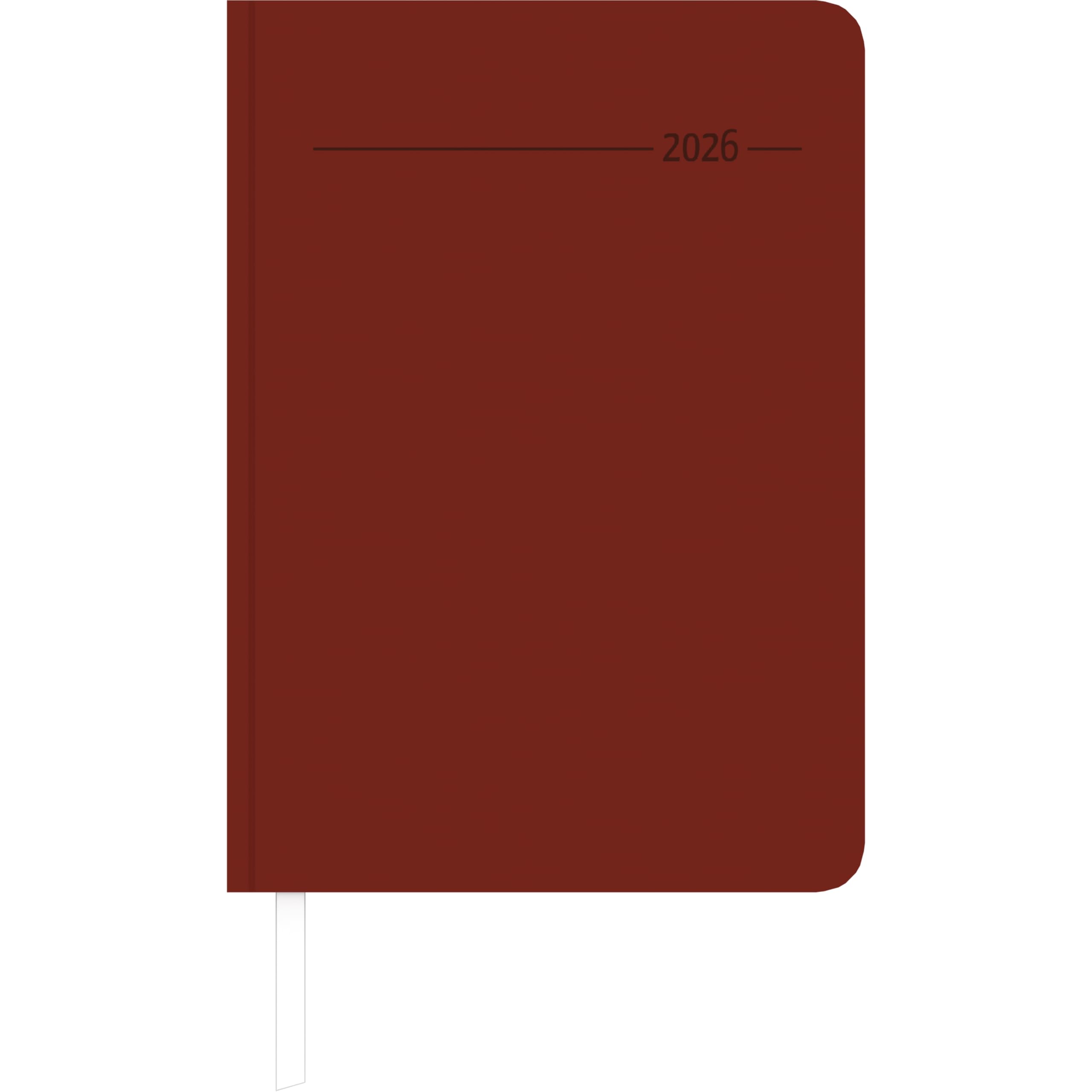 Zettler Wochenplaner Tucson rot A5 128 Seiten 2026 – Wochenkalender 15 × 21 cm, 1 Woche/2 Seiten, Tucson-Einband, Zeiteinteilung 7–22 Uhr, Monats- & Jahresübersichten, FSC-zertifiziert, viersprachig