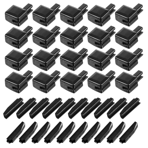 cobee 20 juegos de metal #5 juego de reparación de topes de cremallera, reemplazo para deslizadores de cremallera, piezas de bloqueo para chaquetas y abrigos, costura DIY