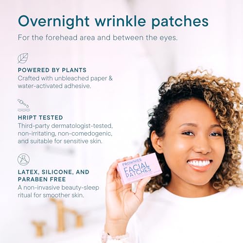 Image of Frownies Forehead & Between the Eyes Wrinkle Patches (144) - Non-Comedogenic Forehead Wrinkle Patches to Smooth & Soften the Look of Fine Lines & Eleven Lines - For Overnight Use, 3 Pack