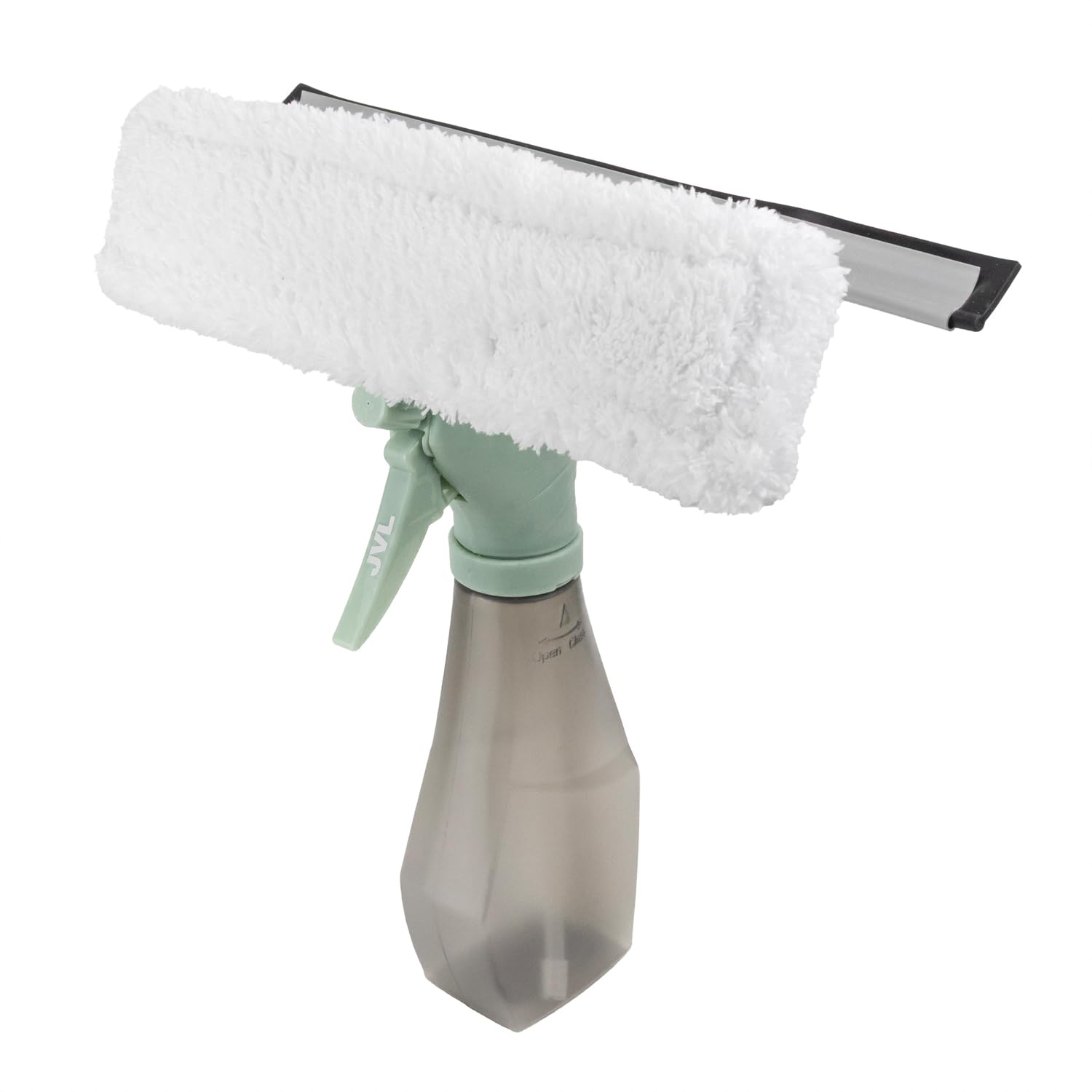 JVL 3-in-1 Window Cleaner with Sponge & Squeegee, Multi-Purpose Glass Cleaning Tool