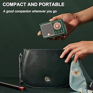 Retro bluetooth speaker mini wireless speakerportable bluetooth speaker with crystal clear stereo sound rich bassmini retro speaker for iphoneandroid devices and tabletgreen  urban country home decor