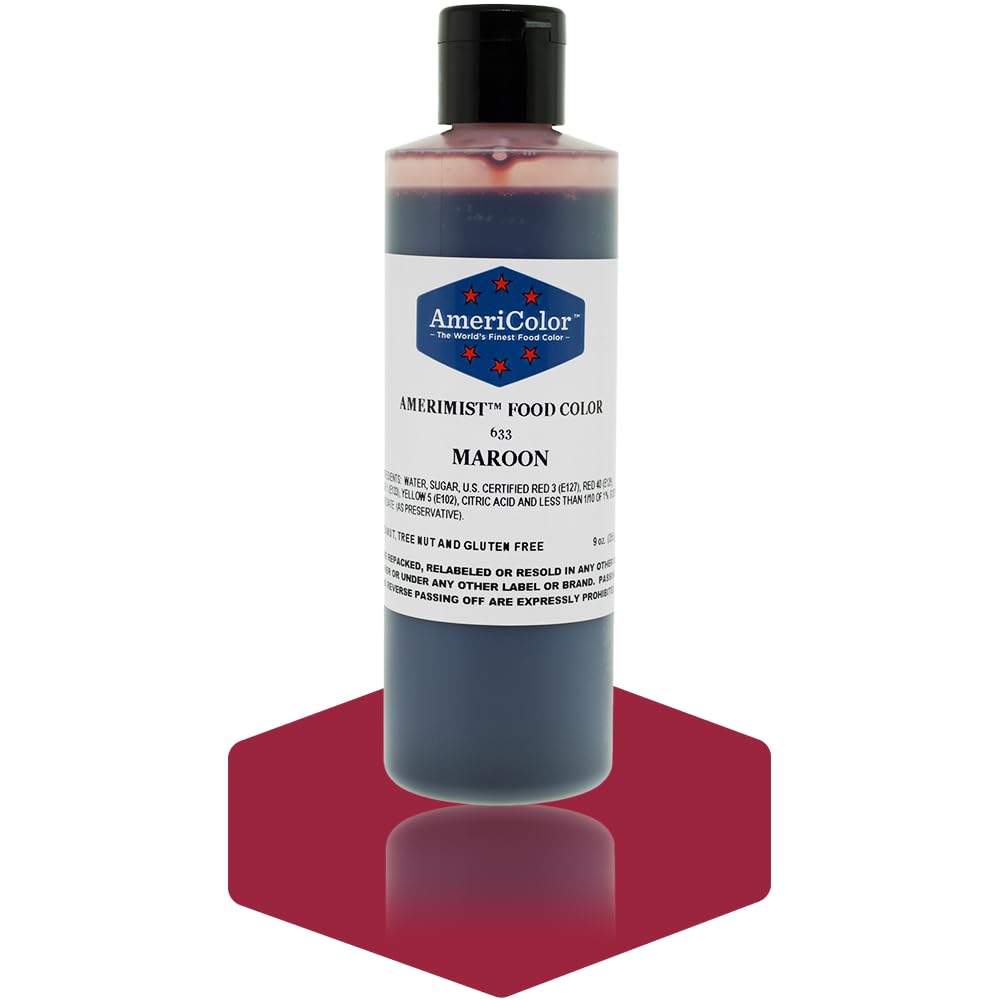 AmeriColor AmeriMist Maroon Airbrush Food Color, 9 oz