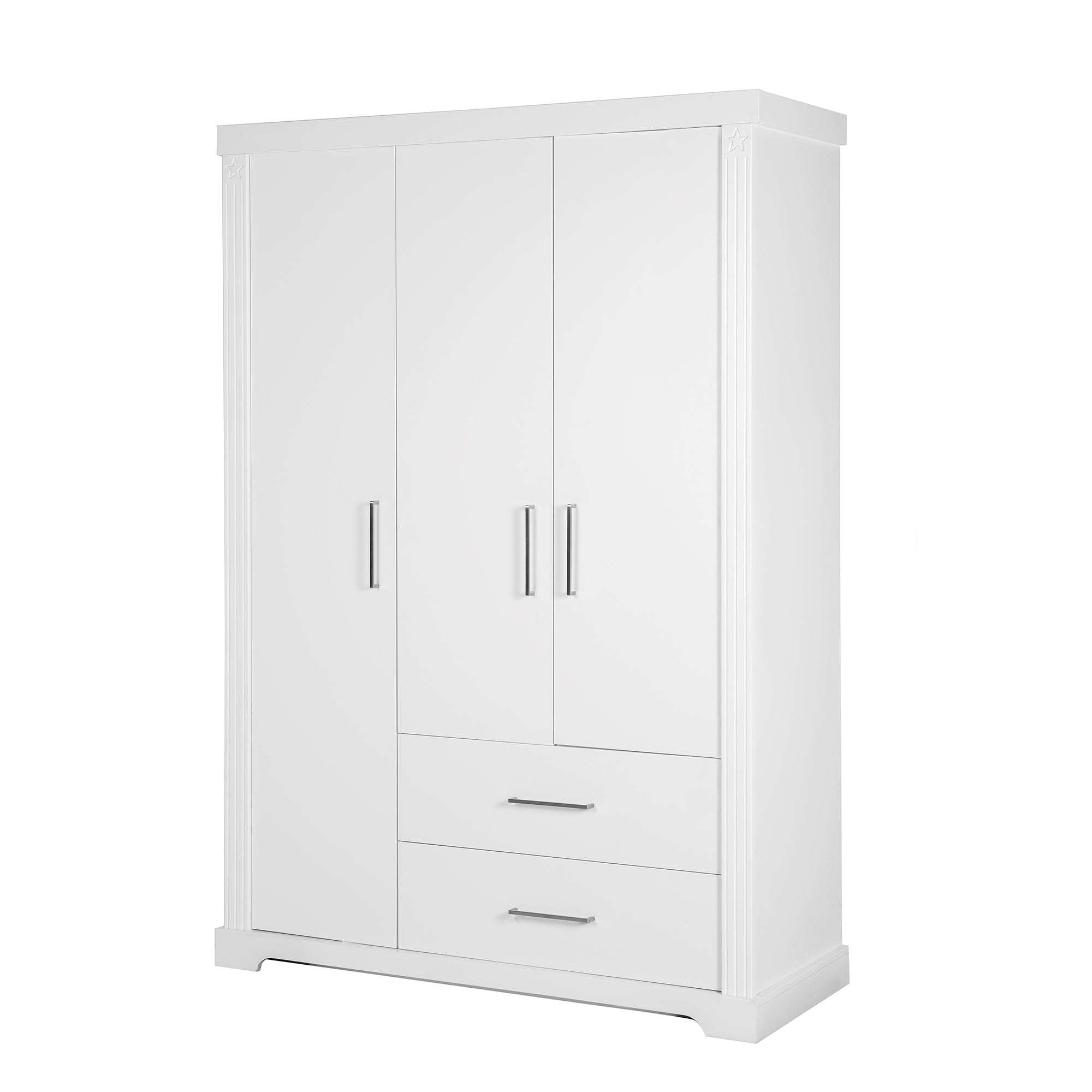 roba Kleiderschrank Maxi 3 Türen 2 Schubladen weiß