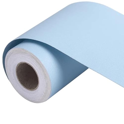 Frises Autocollantes DéCoratives Bordure De Papier Peint Frise Murale Adhesive Pour Cuisine, Salle De Bains,Chambre DéCoration Murale Bleu Clair 10cm X 500cm Cover