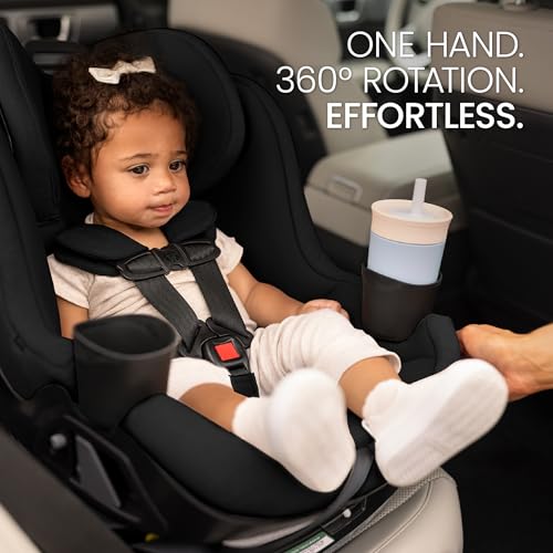 Image of Britax Galaxy360 Slim Rotating Convertible Car Seat - Raven Black | 2-in-1 Rotating Car Seat for Infants & Toddlers, 360 SwivelSmooth Steel Ring, Extended Rear Facing, ClickTight Installation