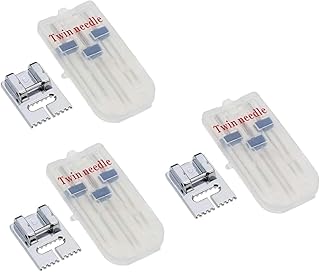 3 Set Silver Twin Brother Stretch Machine Needle Double Needle for Brother Singer Sewing Machine Needles Double Twin Needles Pins Sewing Machine Domestic Sewing Machine Sewing Machine Needle - Buy now